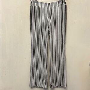 I.e. Black and White vertical Striped cotton Pants Size 12 EUC